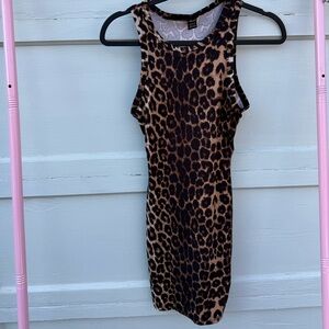 SHEIN Animal Print dress with Black Accents
